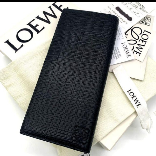 LOEWE(ロエベ)の超美品✨鑑定済！正規品✨LOEWE ロエベ 長財布 ブラック レザー✨ メンズのファッション小物(長財布)の商品写真