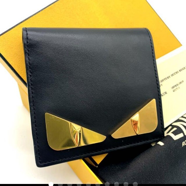 FENDI超美品✨鑑定済み✨FENDI フェンディ モンスター 折り財布 札入れ✨