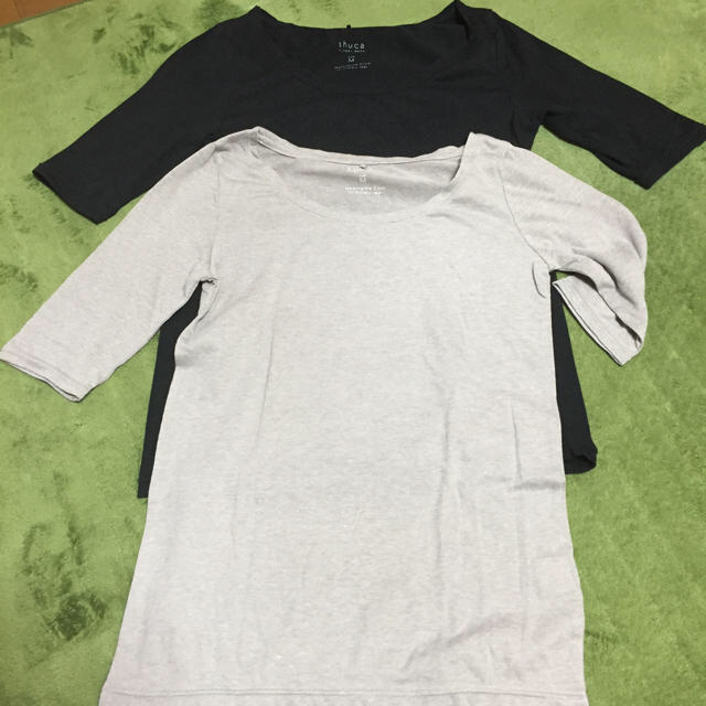 shuca(シュカ)のshuca五分袖Tシャツ レディースのトップス(Tシャツ(半袖/袖なし))の商品写真