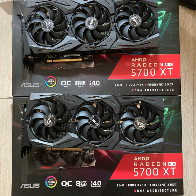 2台セット ASUS ROG  STRIX Radeon RX 5700XT