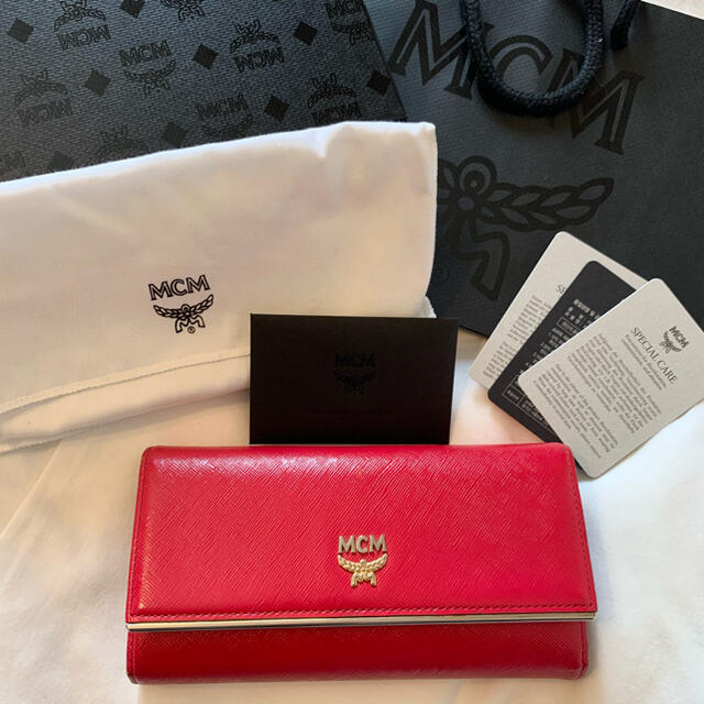 MCM 長財布 赤 - 財布