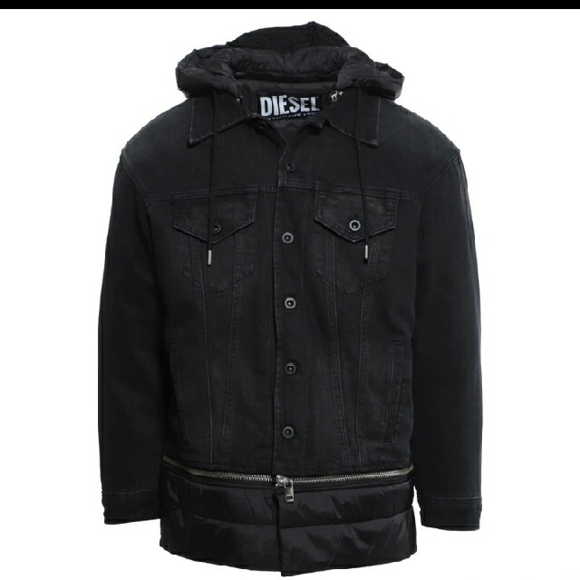 DIESEL(ディーゼル)の新品未使用　タグ付き　ディーゼル　DIESEL デニムジャケット　ブラック　XL メンズのジャケット/アウター(Gジャン/デニムジャケット)の商品写真