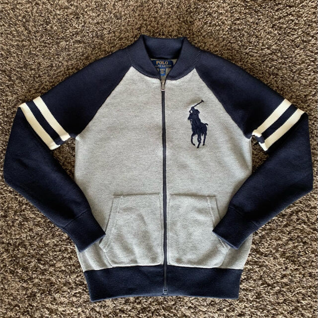 POLO RALPH LAUREN(ポロラルフローレン)の【極美品】ラルフローレン コットンニット　カーディガンM(10,12) キッズ/ベビー/マタニティのキッズ服男の子用(90cm~)(カーディガン)の商品写真