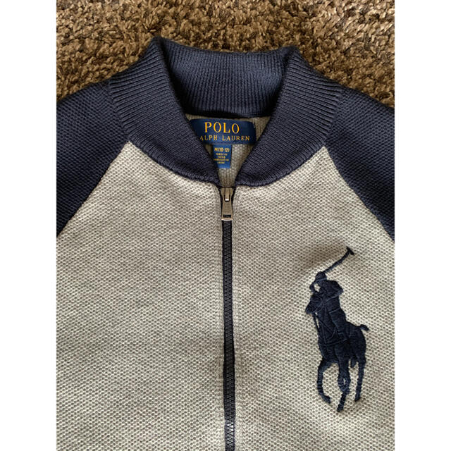 POLO RALPH LAUREN(ポロラルフローレン)の【極美品】ラルフローレン コットンニット　カーディガンM(10,12) キッズ/ベビー/マタニティのキッズ服男の子用(90cm~)(カーディガン)の商品写真