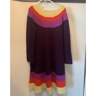 ツモリチサト(TSUMORI CHISATO)のツモリチサト  ボーダーニットワンピース(ひざ丈ワンピース)