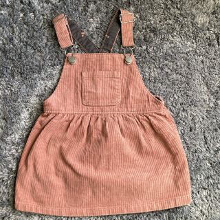 ザラキッズ(ZARA KIDS)のZARA くすみピンクのジャンパースカート　80cm(ワンピース)