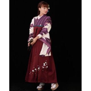 袴フルセット ジュニア用へ直し 135～150cm 袴色変更可能 NO26798(和服/着物)