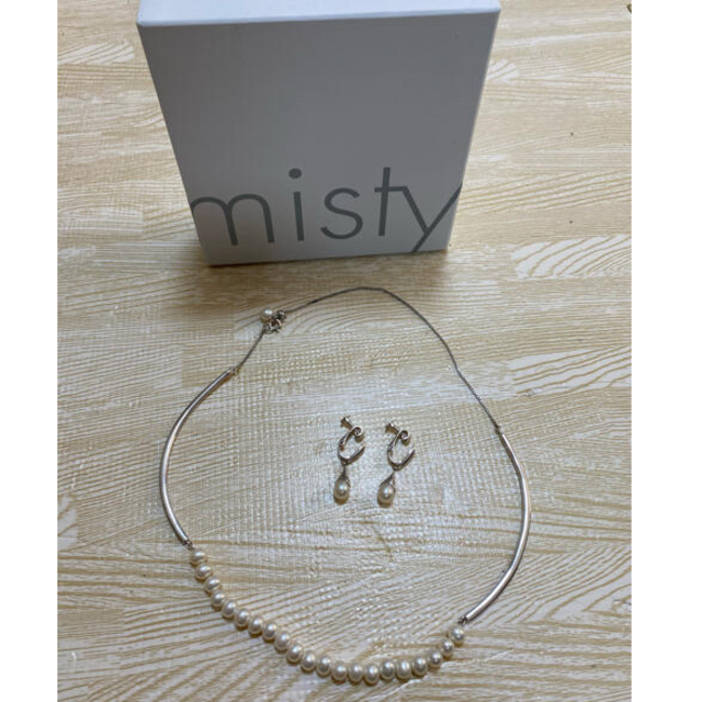 MIKIMOTO(ミキモト)のmisty 淡水パール　ネックレスイヤリングセット レディースのアクセサリー(ネックレス)の商品写真