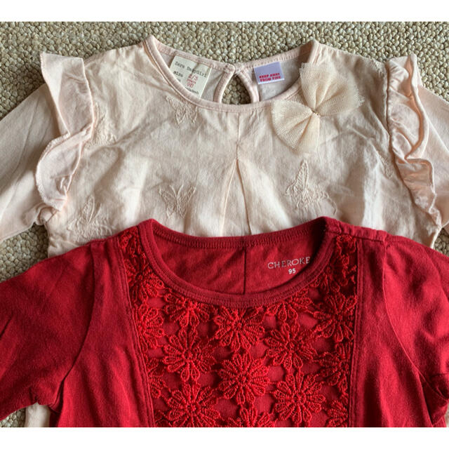 ZARA KIDS(ザラキッズ)のトップス　ロンT2枚セット95 98 & Tシャツ3枚セット キッズ/ベビー/マタニティのキッズ服女の子用(90cm~)(Tシャツ/カットソー)の商品写真