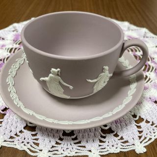 ウェッジウッド(WEDGWOOD)の☆希少パープル☆WEDGWOODジャスパーダンシング♡ティーカップ＆ソーサー(食器)