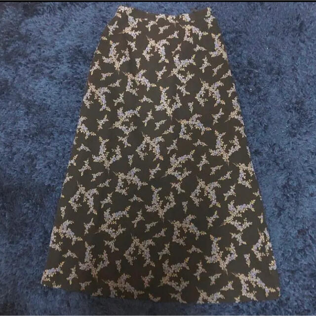 ロングスカート　花柄　古着 レディースのスカート(ロングスカート)の商品写真