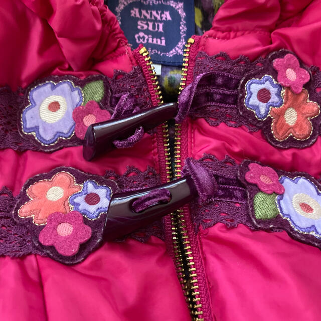 ANNA SUI mini(アナスイミニ)のANNA SUI mini ダウンジャケット 100  キッズ/ベビー/マタニティのキッズ服女の子用(90cm~)(コート)の商品写真