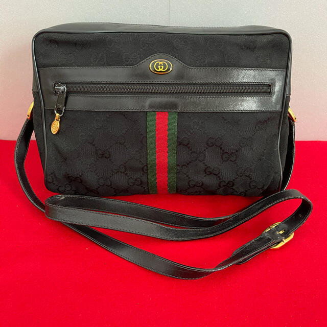 豪華 GUCCI グッチ オールドグッチ シェリーライン ショルダーバッグ