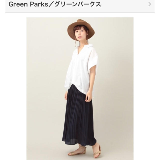 green parks(グリーンパークス)の新品タグ付き ネイビーシフォンスカート レディースのスカート(ロングスカート)の商品写真