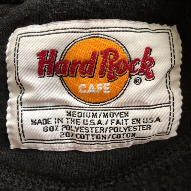 ハードロックカフェ  スウェット　トレーナー　黒銀　カナダ　刺繍ロゴ　90s メンズのトップス(スウェット)の商品写真