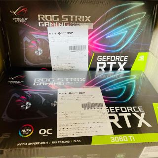 エイスース(ASUS)の【ワタナベ様専用】ROG-STRIX-RTX3060TI-O8G-GAMING(PCパーツ)