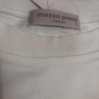 メゾピアノ新品新作タグ付きチョーカー風パフスリーブテレコTシャツ140