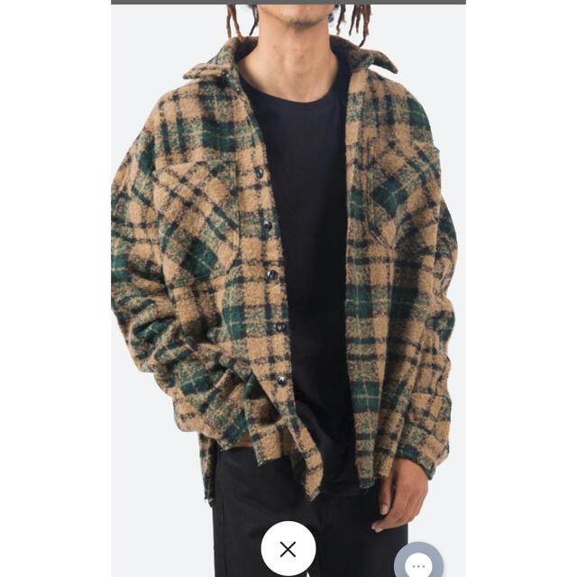 シャツミニマル　LOOSE WOVEN FLANNEL SHIRT