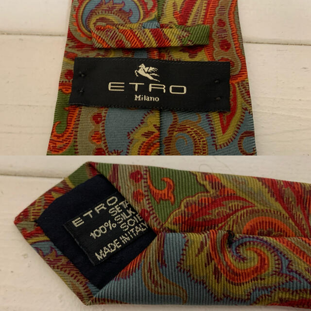 ETRO(エトロ)のETRO MILANO VINTAGE ITALY製 ペイズリー柄シルクネクタイ メンズのファッション小物(ネクタイ)の商品写真