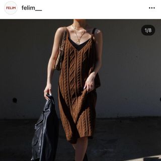 【新品】FELIM ニットワンピース(ひざ丈ワンピース)