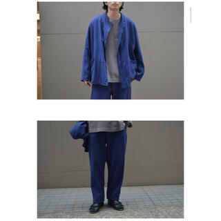 コモリ(COMOLI)の【新品】21ss フレンチブルー スタンドカラージャケット パンツ size2(セットアップ)