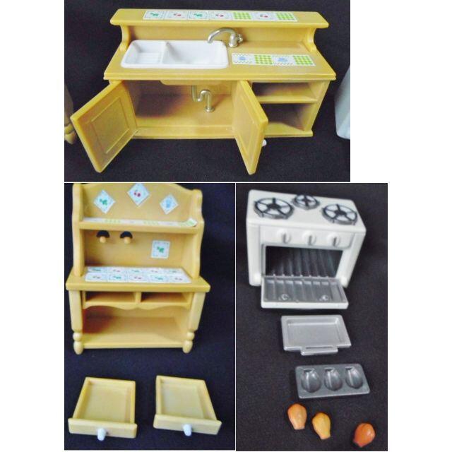 シルバニアファミリー カントリー キッチン セット/ミニチュア シルバニアファミリー カントリー キッチン セット/ミニチュア