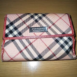 バーバリーブルーレーベル(BURBERRY BLUE LABEL)のバーバリーブルーレーベル 二つ折り財布 ピンク 中古 ジャンク(財布)