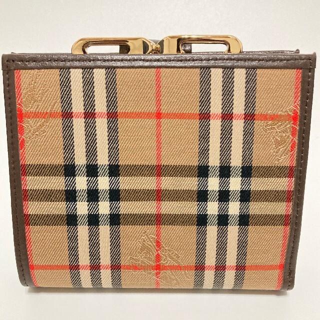 BURBERRY - 【ほぼ未使用】バーバリー ノバチェック がま口 二つ折り