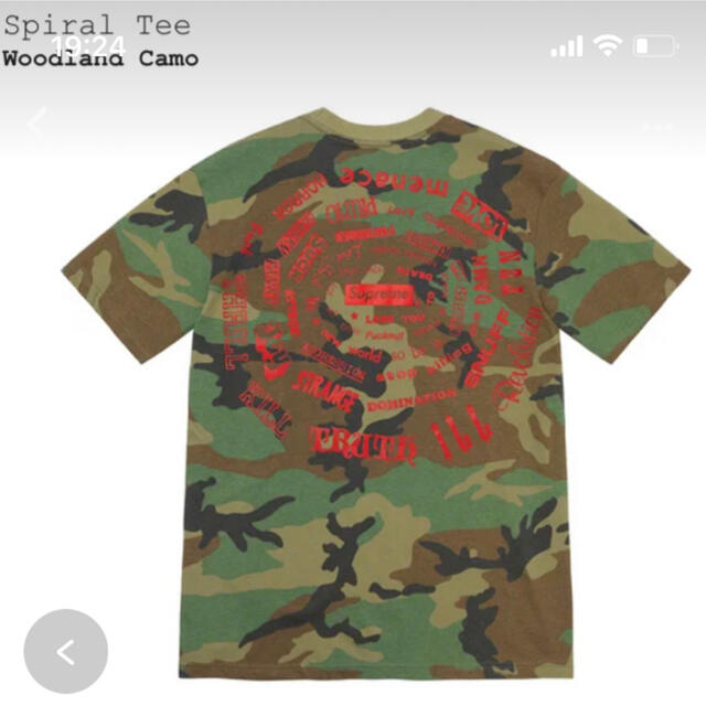 Supreme spiral tee 21ss シュプリーム　Tシャツ　Sサイズ