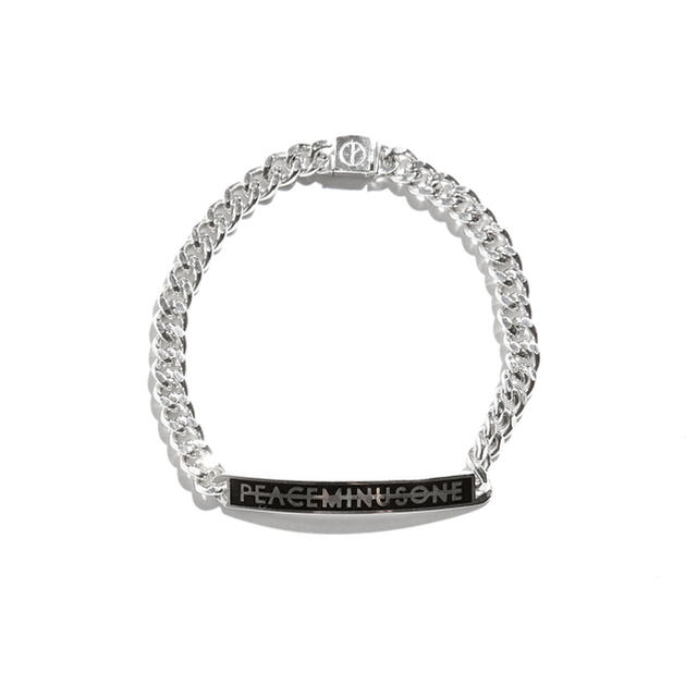 peaceminusone LOGO BRACELET #1 BLACK