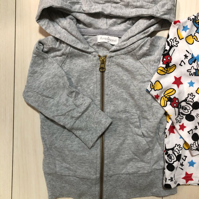 Disney(ディズニー)の子供服 パーカー ロンＴ 2点セット 80 キッズ/ベビー/マタニティのベビー服(~85cm)(シャツ/カットソー)の商品写真