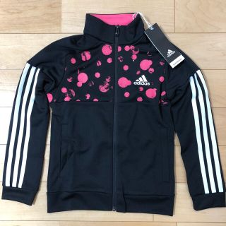 アディダス(adidas)のアディダス adidas ジャージ 黒×ピンク キッズ 120cm ☆新品未使用(ジャケット/上着)