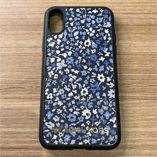 マイケルコース(Michael Kors)のレアデザイン☆ マイケルコース ブルー 花柄 iPhone X ケース(iPhoneケース)