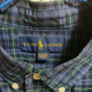 ポロラルフローレン(POLO RALPH LAUREN)の美品ラルフローレンボーイズ170長袖ボタンダウンシャツ(ブラウス)