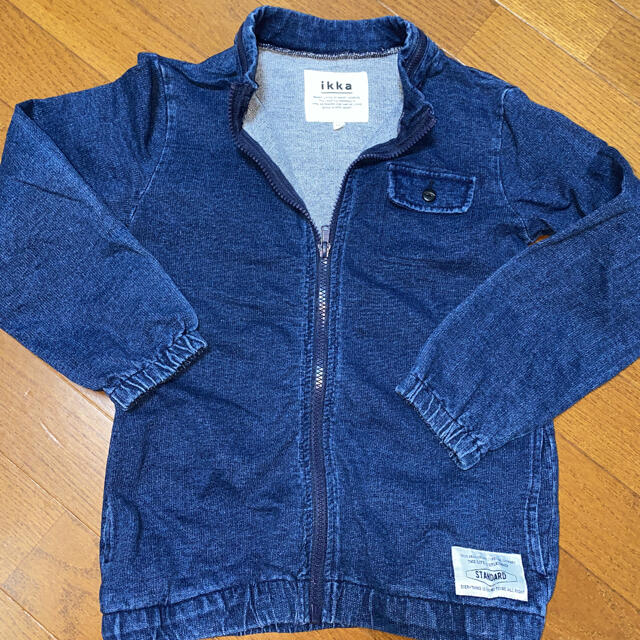 ikka(イッカ)のikka デニム風 ジャンパー アウター 130 キッズ/ベビー/マタニティのキッズ服男の子用(90cm~)(ジャケット/上着)の商品写真