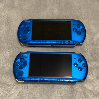 プレイステーションポータブル(PlayStation Portable)のSONY PSP 3000 本体 ブルー 2台セット(携帯用ゲーム機本体)