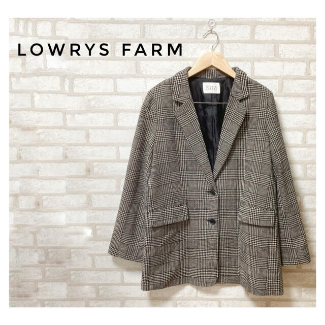 LOWRYS FARM(ローリーズファーム)のLOWRYS FARM レディーススプリングテーラードジャケットLグレンチェック レディースのジャケット/アウター(テーラードジャケット)の商品写真