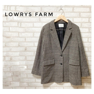 ローリーズファーム(LOWRYS FARM)のLOWRYS FARM レディーススプリングテーラードジャケットLグレンチェック(テーラードジャケット)