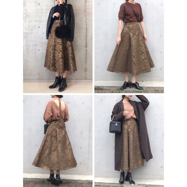 ロングスカートAmeri vintage ダマスクスカート