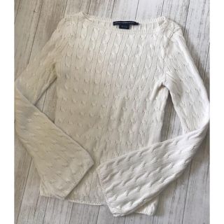 ラルフローレン(Ralph Lauren)の♡ラルフローレンスポーツ　白ケーブルニット♡(ニット/セーター)