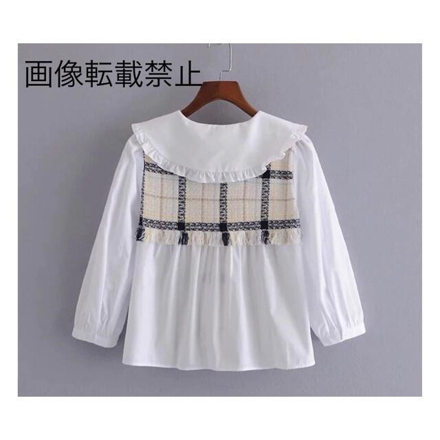 ZARA(ザラ)の🌼春新作💐3630◆チェック柄 切り替え シャツ ブラウス レディースのトップス(シャツ/ブラウス(長袖/七分))の商品写真