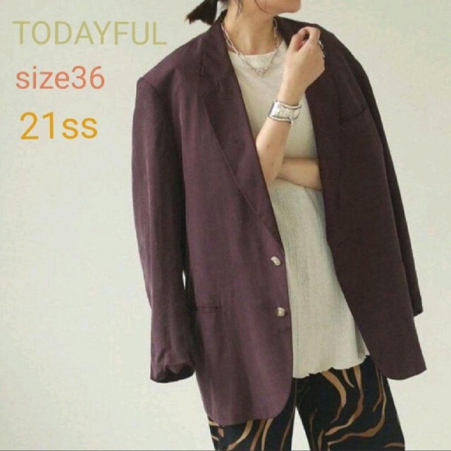 TODAYFUL(トゥデイフル)の【TODAYFUL】Satin Over Jacket　size36 レディースのジャケット/アウター(テーラードジャケット)の商品写真