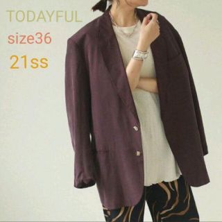 トゥデイフル(TODAYFUL)の【TODAYFUL】Satin Over Jacket　size36(テーラードジャケット)