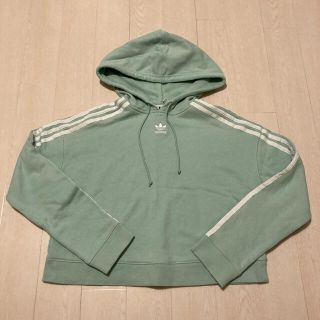 アディダス(adidas)のadidasアディダスレディース*パーカー*ミントグリーン*ショート丈(パーカー)