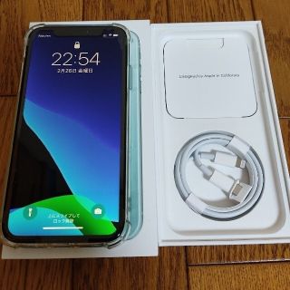 アイフォーン(iPhone)のiPhone11  128GB  simフリー　グリーン(スマートフォン本体)