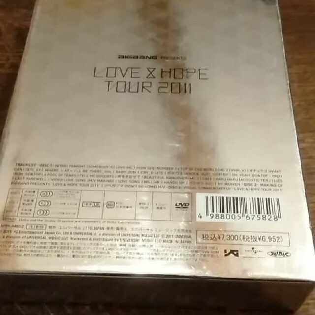 BIGBANG/2011DVD PRESENTS"LOVE&HOPE TOUR エンタメ/ホビーのDVD/ブルーレイ(ミュージック)の商品写真