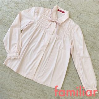 ファミリア(familiar)の未使用に近い　familiar 女の子　ブラウス　ピンク(Tシャツ/カットソー)