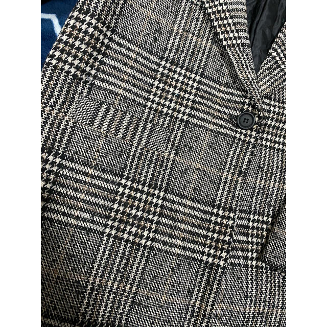 チェスターコート チェック ロングコート レディースのジャケット/アウター(ロングコート)の商品写真