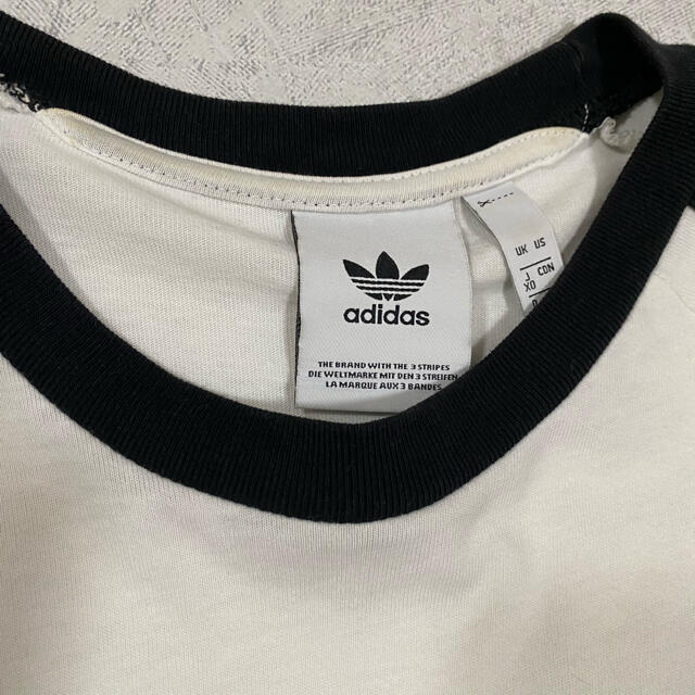 adidas(アディダス)のアディダス　リンガーTシャツ　ヴィンテージ  adidas 古着 メンズのトップス(Tシャツ/カットソー(半袖/袖なし))の商品写真