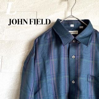 新品 JOHN FIELD チェック柄 チェックシャツ 長袖シャツ 日本製 L(シャツ)